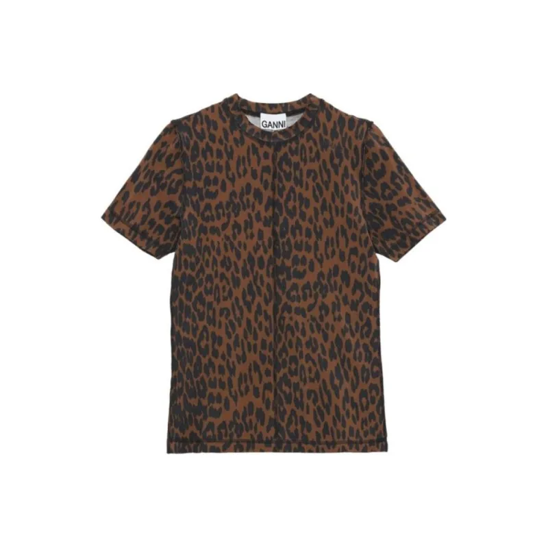 GANNI FW23 T-Shirt Women's Brown-0