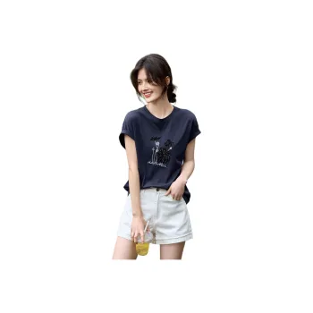 XWI T Shirts Women's Navy Blue
