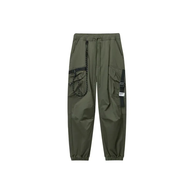 MUSIUM DIV Logo patch Tapered Trousers-3
