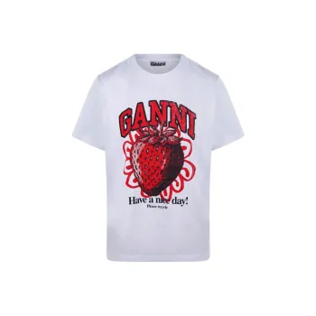 GANNI T Shirts Women's White