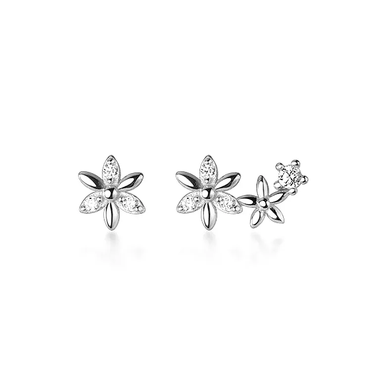 CENTURY&KINDLE S925 Silver Stud Earrings Women's-0
