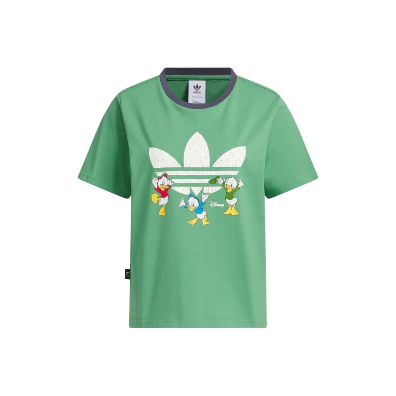 adidas X Disney Women'ss Print Sporty Short-Sleeve T-Shirt Green-0