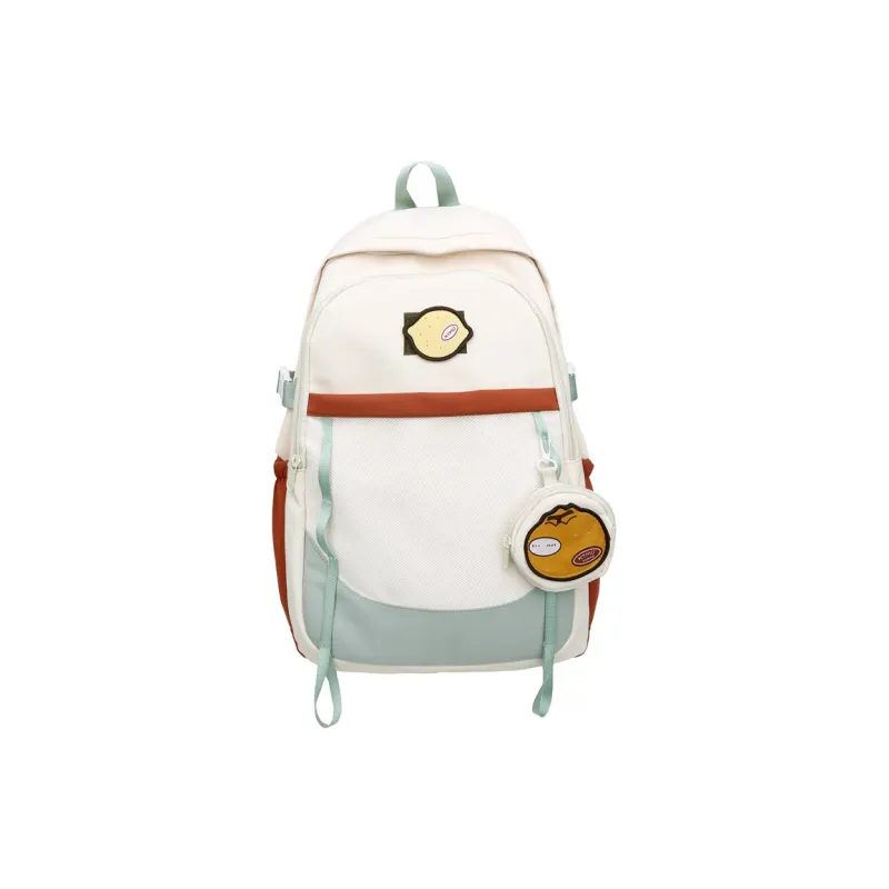 Dusen Kangaroo Nylon Backpack Unisex Black/Red/Orange/Khaki/Green-16