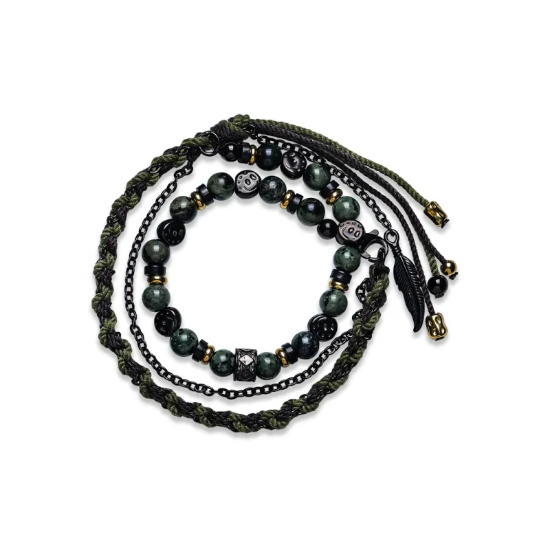 Cuud Quetzal Stone Bracelets Men's-0
