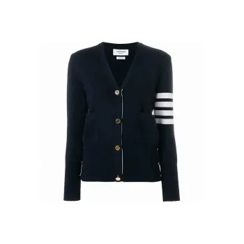 THOM BROWNE 4 Bar V Neck Cardigan