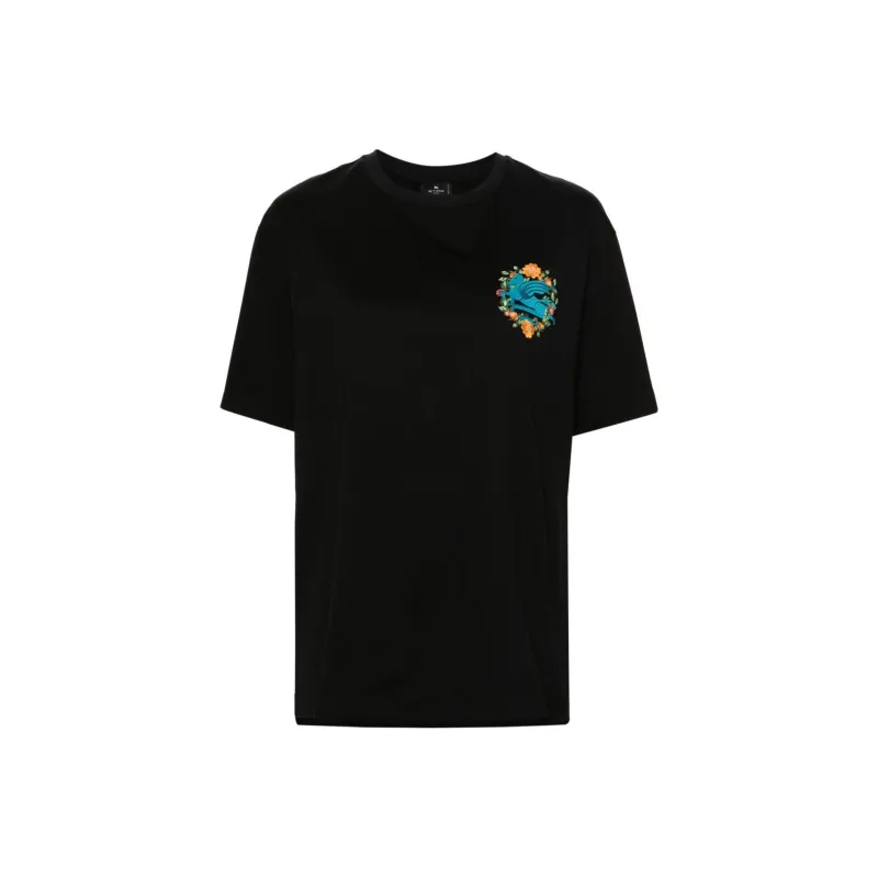 ETRO Logo Embroidered Oversized T Shirt-0