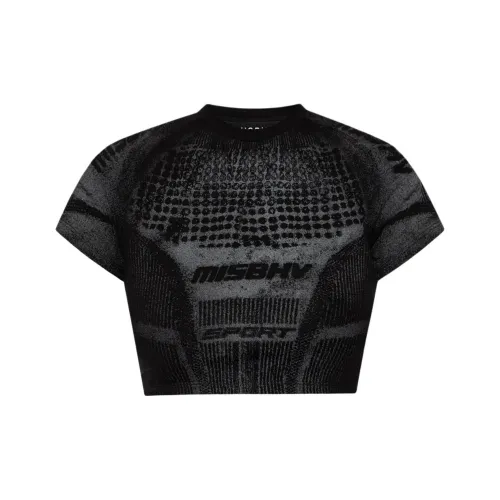 Misbhv Activewear Printed Jersey Cropped T Shirt