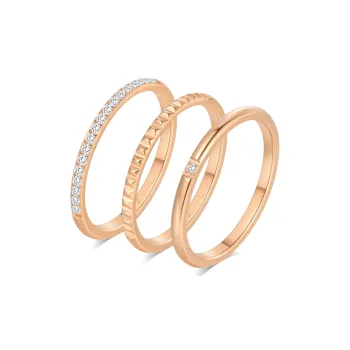 ZEGL Sparkling Zircon Rings Women's