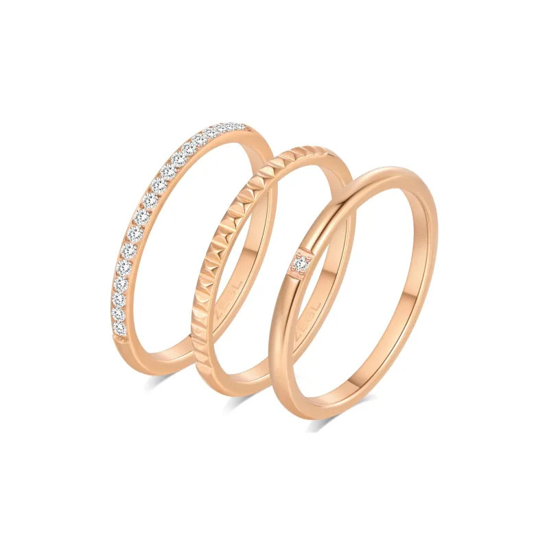 ZEGL Sparkling Zircon Rings Women's-0