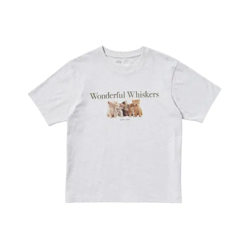 UNIQLO Walter Chandoha Collaboration T Shirt Women's Light Gray