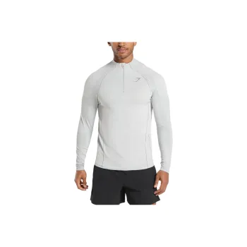 GYMSHARK FW24 Seamless Workout Clothing Men's Light Gray/Medium Gray