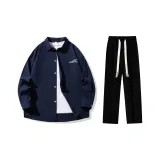 Clothing Sets (Dark Blue Shirt+Black Casual Pants)