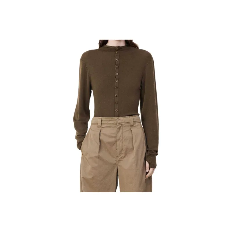 Lemaire Fitted Seamless Cardigan 'Havana'-0