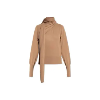 Ferragamo Long Sleeved Scarf Jumper