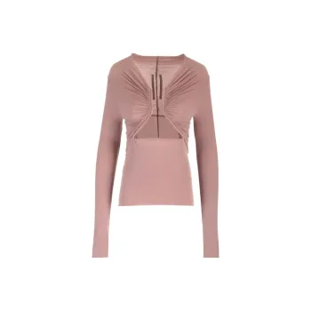 RICK OWENS Long Sleeve Prong T Shirt 'Dusty Pink'
