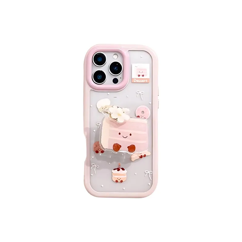Wei Xin Acrylic Material Rotating Cake Stand Phone Cases Compatible With IPhone 16/15 Pro Max/Apple 13/14 Pro/Max-0