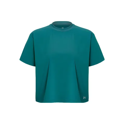 Big Armour Crop Tops Women's Coastal Cyan