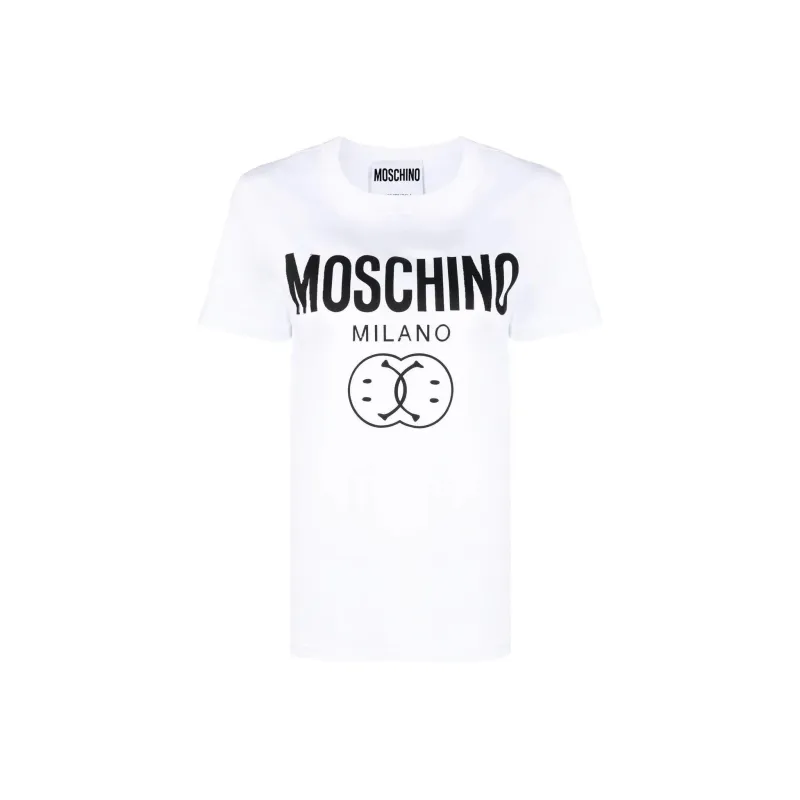 MOSCHINO Smiley Faces Logo print T shirt-0