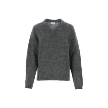 PRADA SS21 Loose Fit Sweater Women's Dark Gray