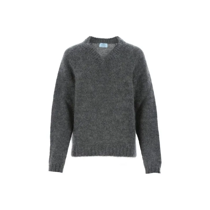 PRADA SS21 Loose Fit Sweater Women's Dark Gray-0
