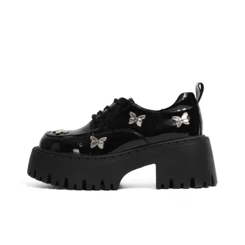 Be Good British Style Small Leather Shoes Casual Single Shoes 6.5cm Women's