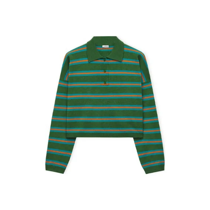 LOEWE Polo Sweater 'Green'-0