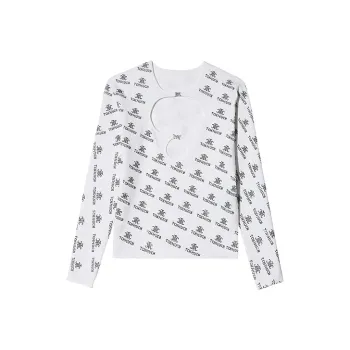 TCH Crop Tops Women's White With Black Logo