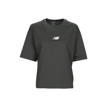 New Balance Athletics Remastered Plain Knitted Loose Fitting T shirt T Shirt Women's Gray