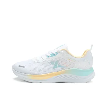 XTEP Cushioning And Breathable Low Top Casual Running Shoes Men's Classic White Teal