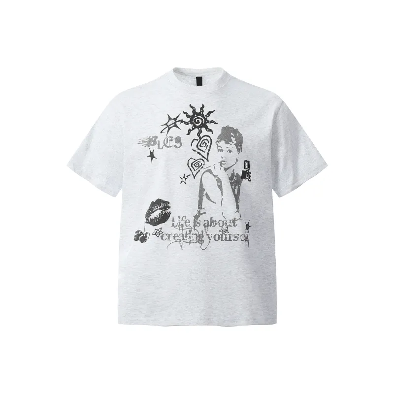 VINMUK Regular T Shirt Unisex Gray-0