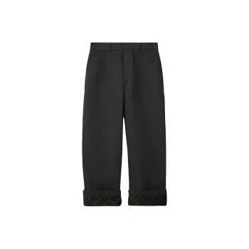 Burberry Relaxed Check Lined Work Trousers