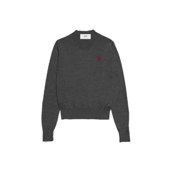 AMIPARIS Paris Ami De Coeur Logo Embroidered Crewneck Knitted Jumper