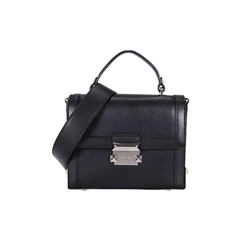 MICHAEL KORS Jayne Cow Leather One Shoulder Handbag Small Size Women's Black-0