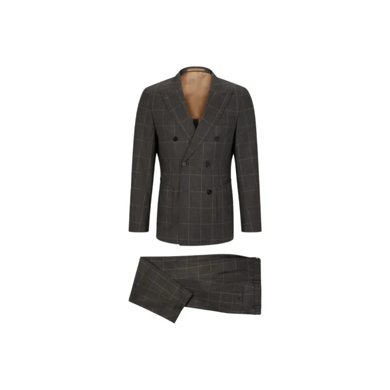 HUGO BOSS FW23 Business Suits Men's Brown-0
