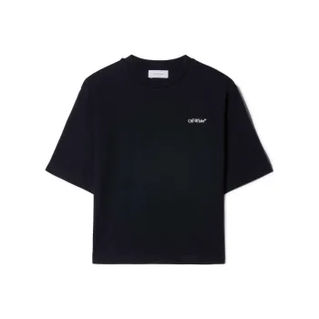 OFF WHITE Logo Printed Crewneck T Shirt