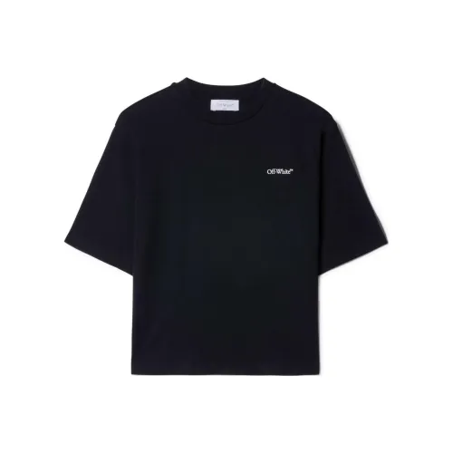 OFF WHITE Logo Printed Crewneck T Shirt