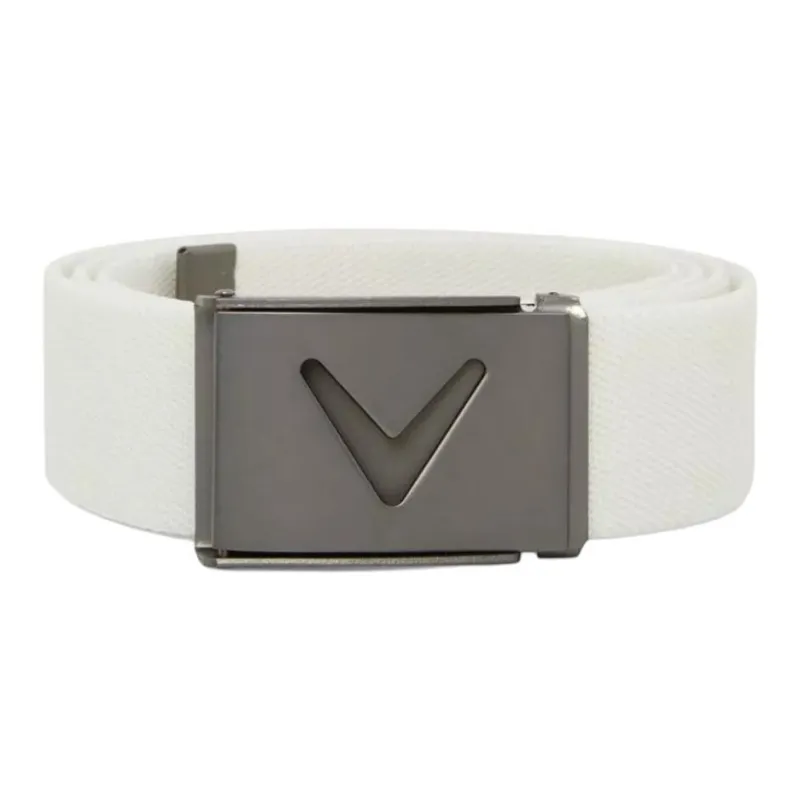 Callaway Metal Leather Belts Men's White -0