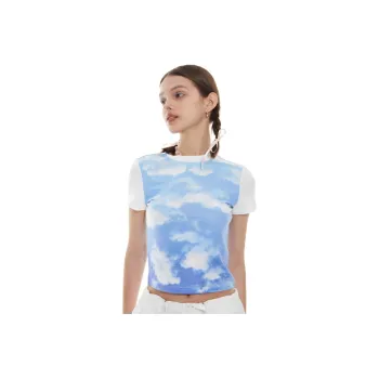 TAXIPHONE T Shirt Women's Blue Sky Print