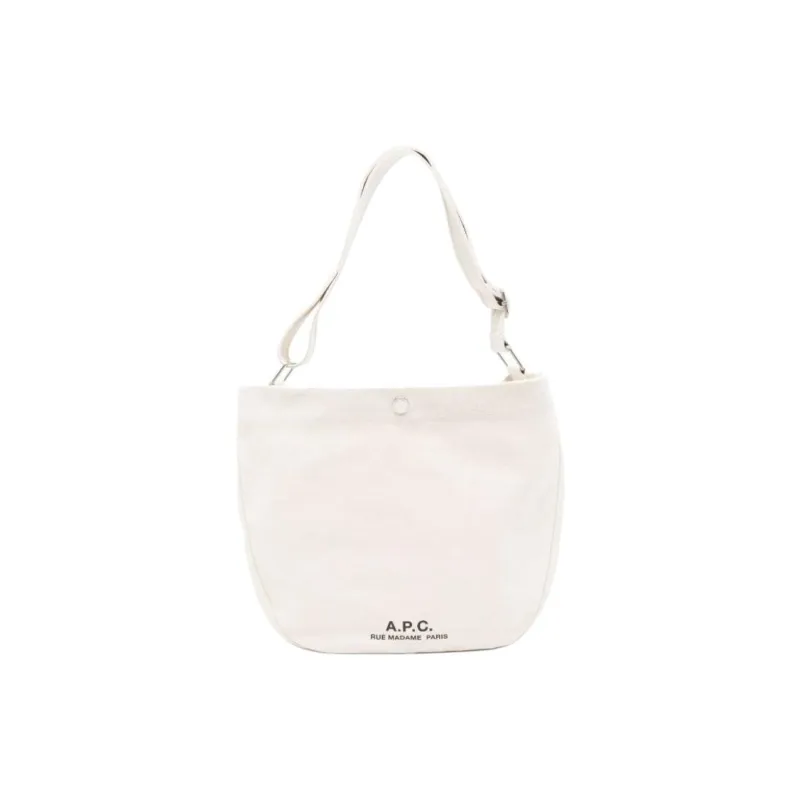 A.P.C Cotton Tote Bag, Shopping Bag, Shoulder Bag Women's Beige-0