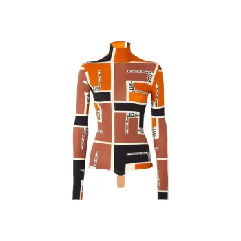 FENDI High Neck Printed Jumper