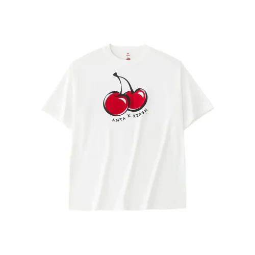 Anta x Kirsh Drop Shoulder Sleeve T Shirt Women's Ivory White