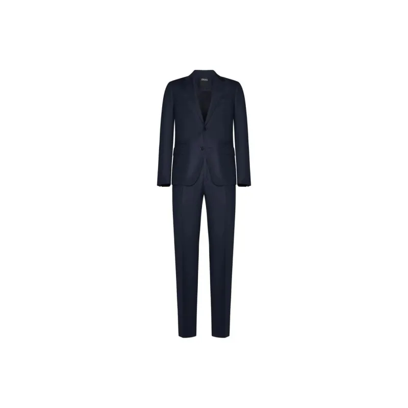 Ermenegildo Zegna Single Breasted Straight Leg Tailored Suit-0