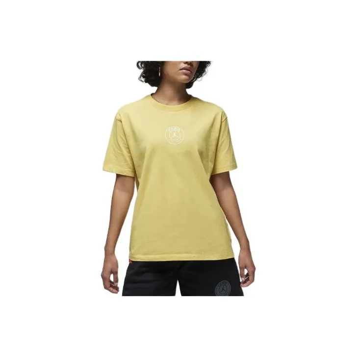 Jordan Paris Saint-Germain Drop Shoulder Sleeve T-Shirt Women's Saturn Gold-0