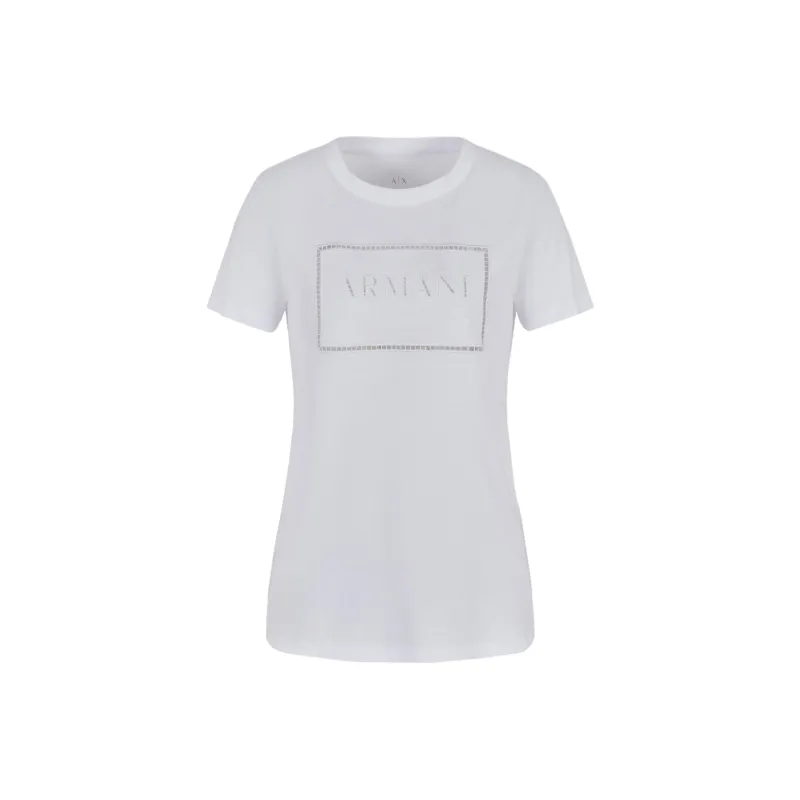 ARMANI EXCHANGE Cut out Logo Cotton T shirt-5