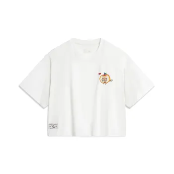 LiNing Drop Shoulder Sleeve T Shirt Women's Ivory