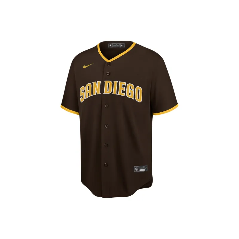 Nike MLB Collaboration San Diego Padres Fernando Tatis Jr. Basketball Jerseys Men's Brown-0