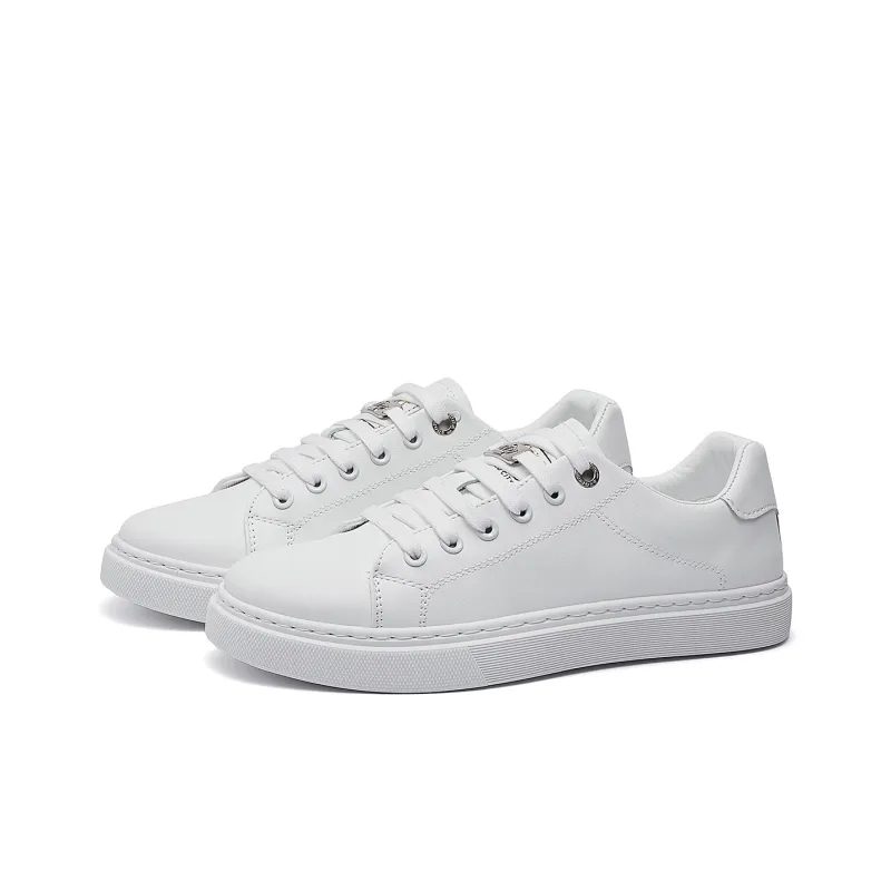 JIETEGONGYANG Lightweight And Breathable Low Top Skateboard Shoes Men's White-2