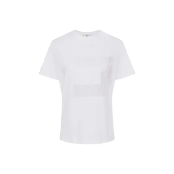 Elisabetta Franchi Macro Logo Voile Jersey T Shirt