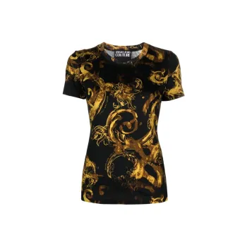 VERSACE JEANS COUTURE Watercolour Couture Cotton T shirt