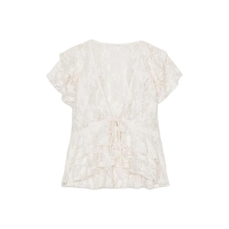 ZARA Tank Tops Women's Beige-0